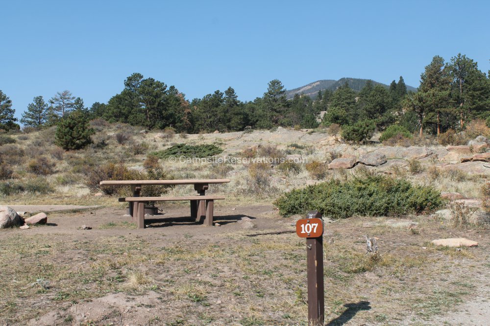 Campsite 107 in Moraine Park Campground at Rocky Mountain National Park